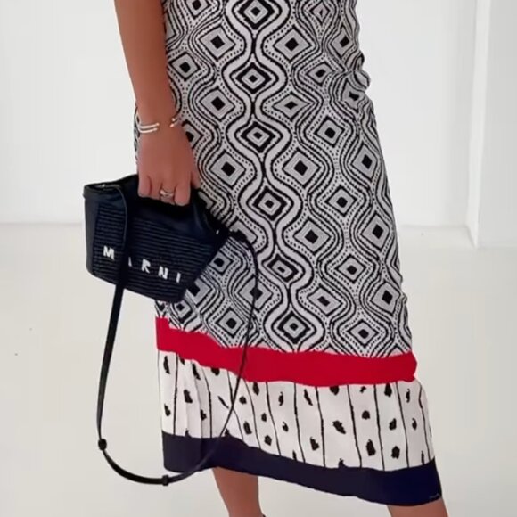 Red and Black Maxi Dress Fancydboutique - Picture 3 of 4